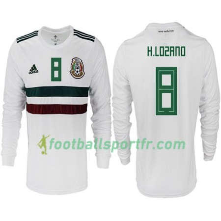 Tenue Mexique H. LOZANO 8 Extérieur Coupe du monde 2018 Maillot de Foot ML